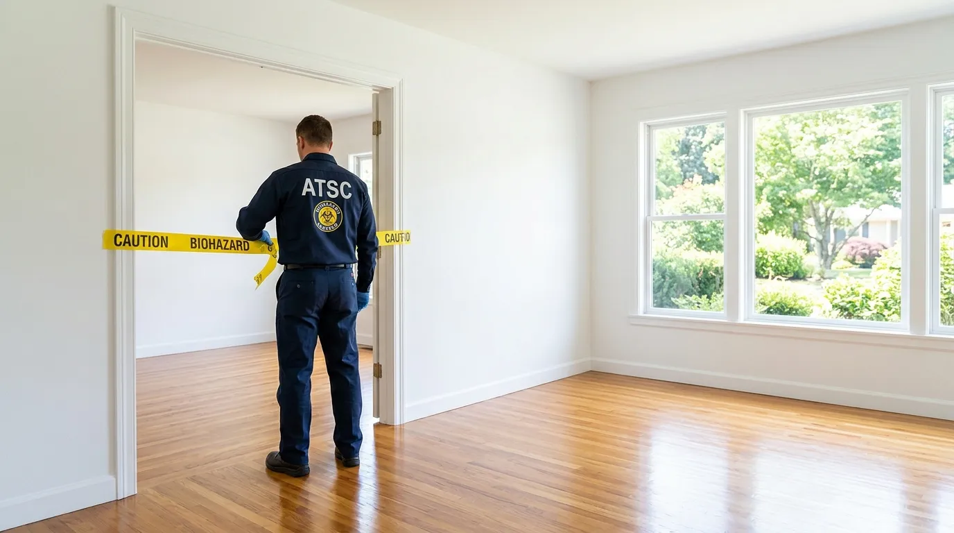 Certified biohazard cleanup crew performing Decomposition Cleanup in Orange Cove